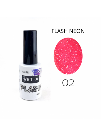 002№ ART-A Гель-лак "Flash Neon" светоотражающий 8 мл