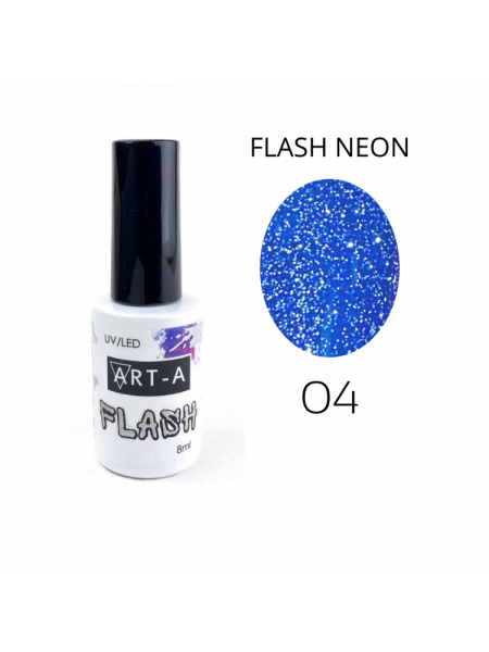 004№ ART-A Гель-лак "Flash Neon" светоотражающий 8 мл