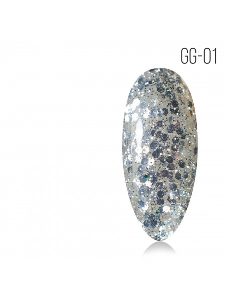 GG-01 MIO NAILS  Glitter Gel 5 гр