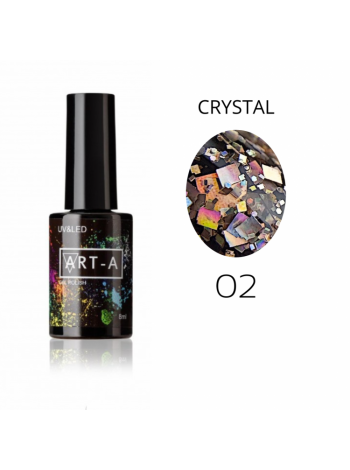 002№ ART-A Гель-лак "Crystal" 8 мл