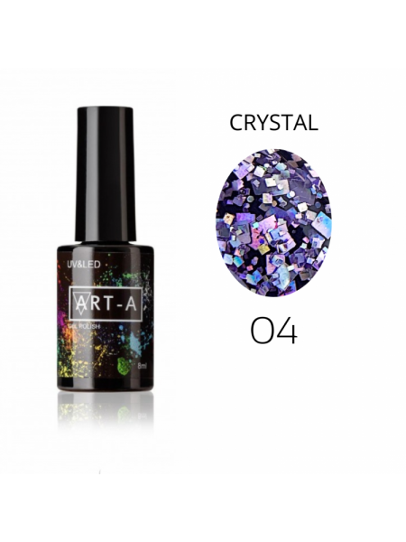 004№ ART-A Гель-лак "Crystal" 8 мл