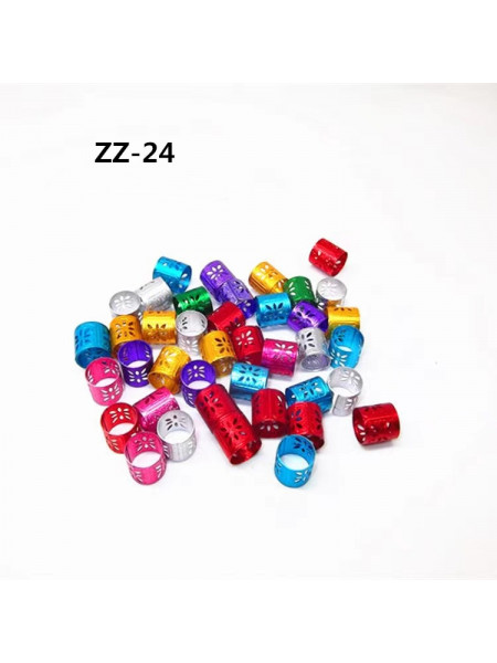 zz-24 Трубочки на волосы 5 шт  / Фиолетовый