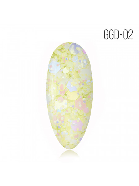 GGD-02 MIO NAILS Гель-лак Glitter gel "Disco"