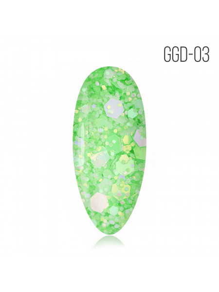 GGD-03 MIO NAILS Гель-лак Glitter gel "Disco"