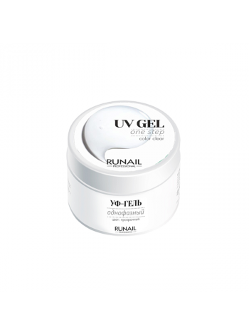 ruNail  3443  UV Gel Clear / Однофазный Прозрачный Гель 15 гр