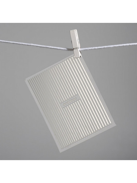 ART-A 3D Металлические наклейки полосы Silver (гнутся)