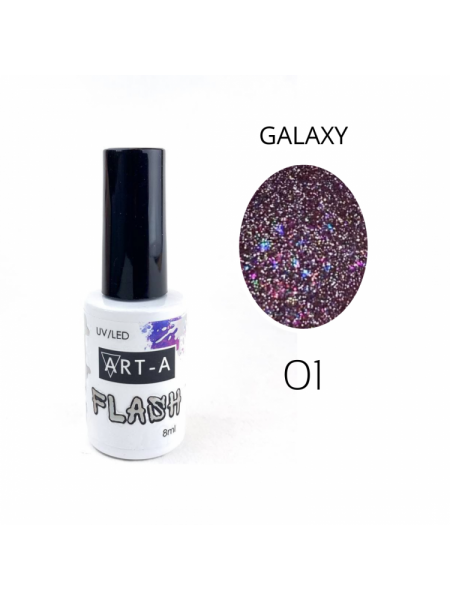 001№ ART-A Гель-лак "Galaxy Flash" 8 мл