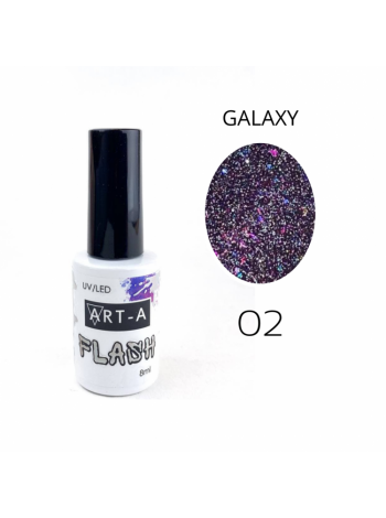 002№ ART-A Гель-лак "Galaxy Flash" 8 мл