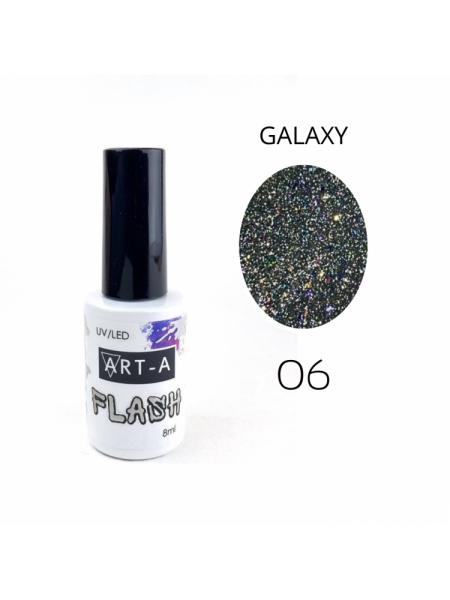 006№ ART-A Гель-лак "Galaxy Flash" 8 мл