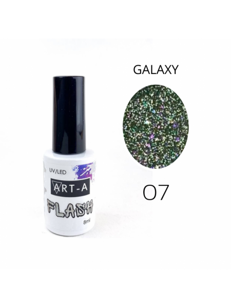 007№ ART-A Гель-лак "Galaxy Flash" 8 мл