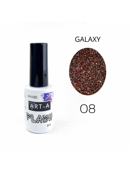 008№ ART-A Гель-лак "Galaxy Flash" 8 мл