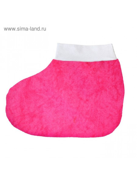 JessNail  3831  Носки для Парафинотерапии Махровые Ярко-Розовые с манжетом