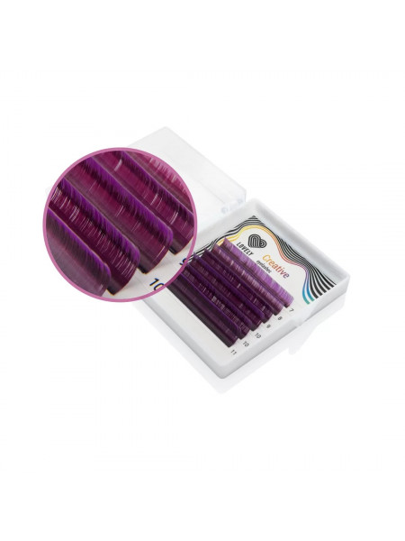 Lovely Ресницы Двухтоновые фиолетовые MiniMix С 0.10 10-14 мм 6 линий