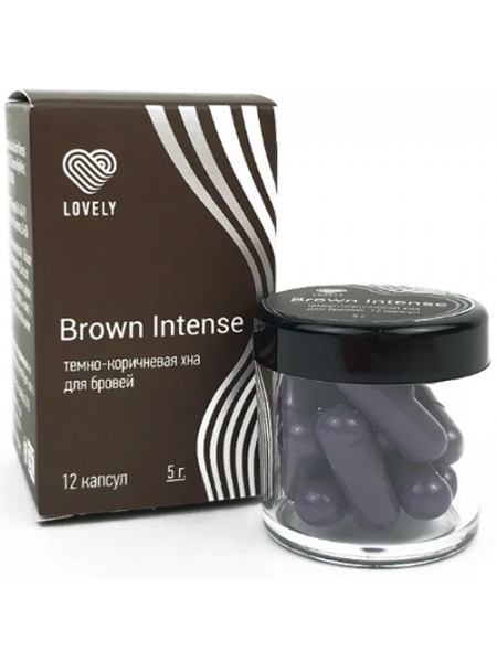 Lovely «Brown Intense» Темно-коричневая Хна для бровей 12 капсул 5 гр 556261